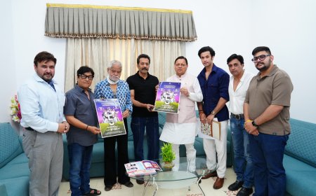 CM धामी ने मुख्यमंत्री कैम्प कार्यालय में  हिंदी फ़िल्म "5 सितम्बर" का पोस्टर किया लॉन्च