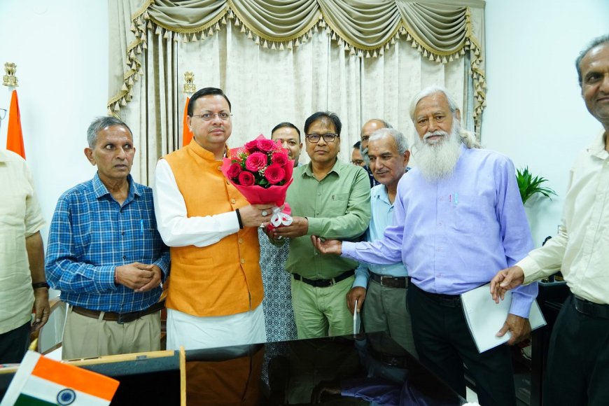 नंदा देवी राजजात समिति के पदाधिकारियों ने सीएम धामी से की भेंट