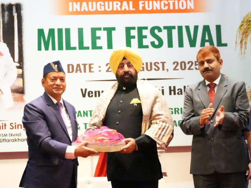 प0 गोविन्द वल्लभ पंत कृषि एवं प्रोद्योगिकी विश्वविद्यालय पंतनगर के आयोजित श्री अन्न महोत्सव कार्यक्रम में बतौर मुख्यातिथि के रूप में प्रतिभाग किया