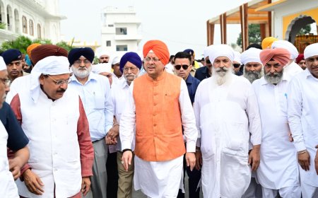मुख्यमंत्री श्री पुष्कर सिंह धामी आज ननकना साहिब बड़ा गुरुद्वारा