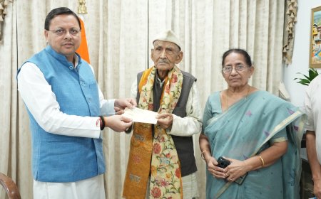 96 वर्षीय जबर सिंह रावत ने मुख्यमंत्री राहत कोष में दान किए ₹7 लाख, मुख्यमंत्री पुष्कर सिंह धामी ने की सराहना