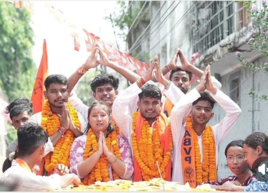 उत्तराखंड के  महाविद्यालयों में लहराया भगवा