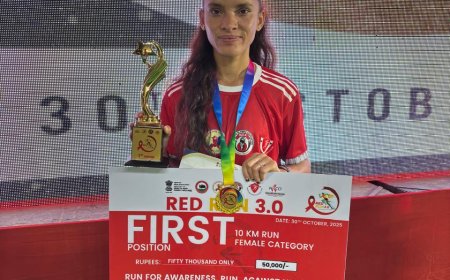 गौरव का पल : उत्तराखण्ड की अनीशा ने 10 किलोमीटर की 3.0 राष्ट्रीय रेड रन मैराथन प्रतियोगिता में किया प्रथम स्थान प्राप्त
