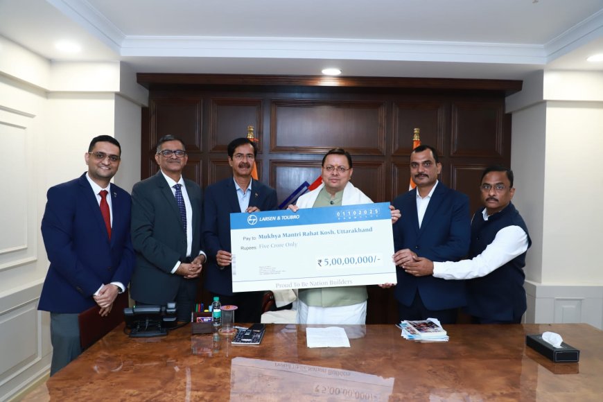 मुख्यमंत्री धामी से नई दिल्ली में लार्सन एंड टुब्रो (L&T) के प्रतिनिधिमंडल ने की शिष्टाचार भेंट