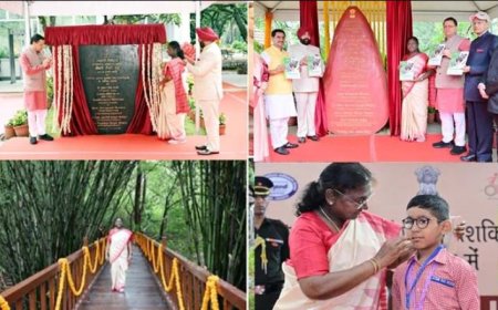 राष्ट्रपति ने राष्ट्रपति निकेतन में फुट ओवर ब्रिज और घुड़सवारी क्षेत्र का किया लोकार्पण