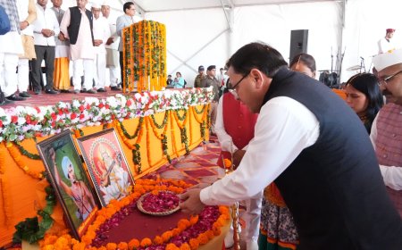 माननीय मुख्यमंत्री पुष्कर सिंह धामी ने 01करोड़ लोकार्पण व 967:97 लाख लागत का शिलान्यास किया