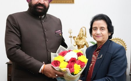 एम्स ऋषिकेश निदेशक की राज्यपाल से शिष्टाचार भेंट