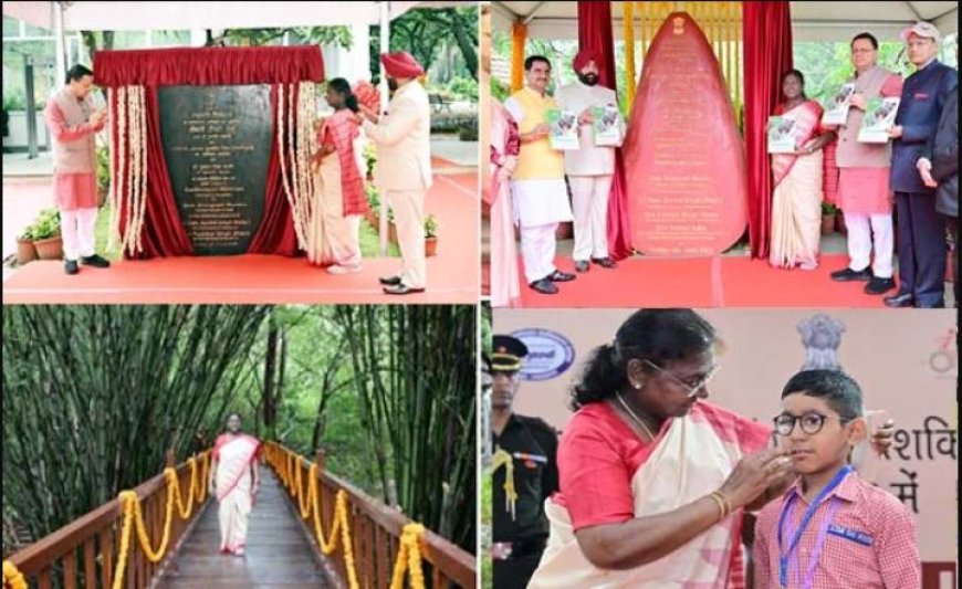 राष्ट्रपति ने राष्ट्रपति निकेतन में फुट ओवर ब्रिज और घुड़सवारी क्षेत्र का किया लोकार्पण