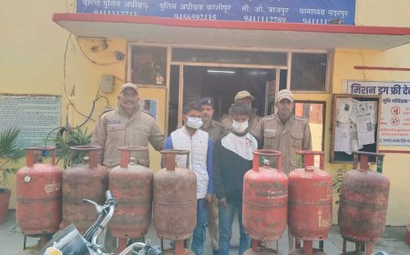 थाना गदरपुर पुलिस की बड़ी कामयाबी: 14 गैस सिलेंडर चोरी के मामले में दो आरोपी गिरफ्तार