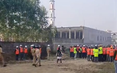 मदरसा सोसाइटी ने कब्जाई थी  आठ एकड़ सरकारी भूमि, फोर्स लेकर  प्रशासन ने छुड़ाया