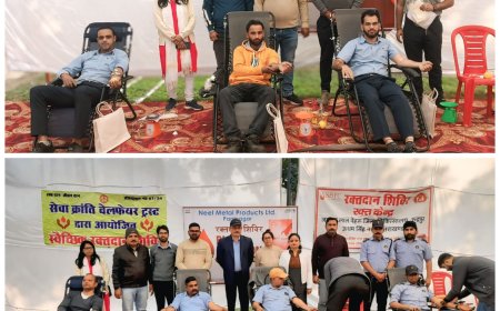 सेवा क्रांति वेलफेयर ट्रस्ट ने थैलसीमिया पीड़ित बच्चों के लिए 51 यूनिट रक्त एकत्र किया