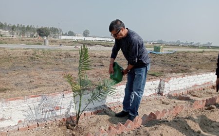 पर्यावरण संरक्षण के लिए स्काईलार्क सिग्नेचर में किया गया विभिन्न प्रजाति के 500 पौधों का रोपण