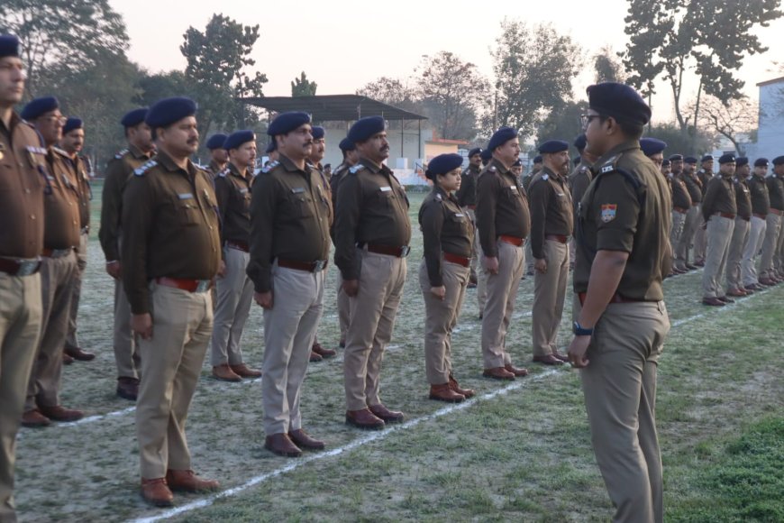 नवनियुक्त एसएसपी अजय गणपति ने ली पहली  परेड, अनुशासन और फिटनेस पर दिया जोर
