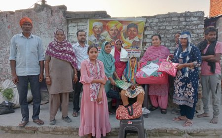 शहीदी दिवस पर मेहनत कश जरूरतमंद बालिका की शादी हेतु प्रदान की राहत सामग्री