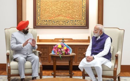 राज्यपाल गुरमीत सिंह ने प्रधानमंत्री से की शिष्टाचार भेंट