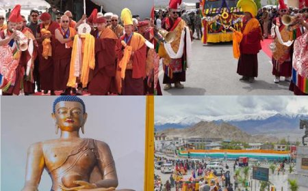 The Sacred Holy Relics of Tathagata Buddha Arrive in Leh Amid Deep Spiritual Fervour