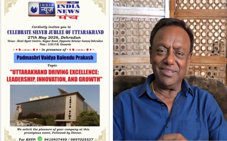 Padma Shri Vaidya Balendu Prakash Invited as Resource Person at “India News Conclave 2026” in Dehradun