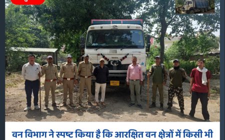 वन विभाग की बड़ी कार्रवाई: बिंदुखत्ता आरक्षित वन क्षेत्र में अवैध मिट्टी से भरा हाईवा सीज