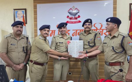 पुलिस अधीक्षक  जितेन्द्र चौधरी के स्थानांतरण पर ऊधम सिंह नगर पुलिस परिवार ने दी भावभीनी विदाई