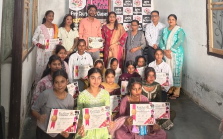 अर्पण फाउंडेशन द्वारा तीन माह के बेसिक मेकअप आर्टिस्ट प्रशिक्षण का प्रमाण-पत्र वितरण समारोह संपन्न