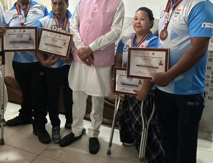 उत्तराखंड के पैरा खिलाड़ियों ने मलेशिया में लहराया तिरंगा: मुख्यमंत्री पुष्कर सिंह धामी ने खटीमा में किया सम्मानित