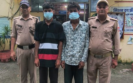 कोतवाली गदरपुर पुलिस कार्यवाही नाबालिक दो पीड़िताओं को बहला फुसलाकर शादी का झांसा देकर भगाकर ले जाने वाले दो अभियुक्तों को पुलिस ने  गिरफ्तार