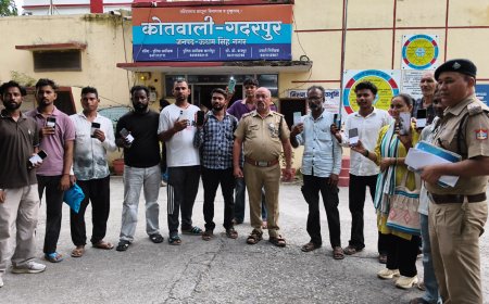 गदरपुर पुलिस ने बरामद किए 32 मोबाइल, मालिकों के चेहरों पर लौटी मुस्कान
