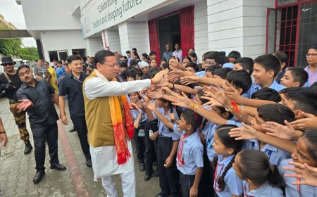 मुख्यमंत्री पुष्कर सिंह धामी ने मेरे सपनों का उत्तराखंड पर विद्यार्थियों से किया संवाद