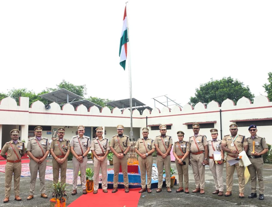 80वें स्वतंत्रता दिवस पर एसएसपी अजय गणपति ने किया ध्वजारोहण, अमर शहीदों को किया नमन — राष्ट्रसेवा, कर्तव्यनिष्ठा एवं सुरक्षा का लिया संकल्प