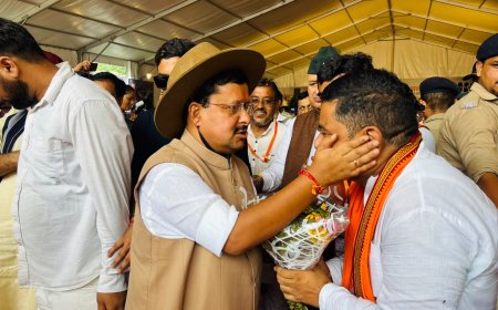 गौरव सेनानी मिलन समारोह में भाजपा राष्ट्रीय अध्यक्ष नितिन नवीन का आत्मीय स्वागत